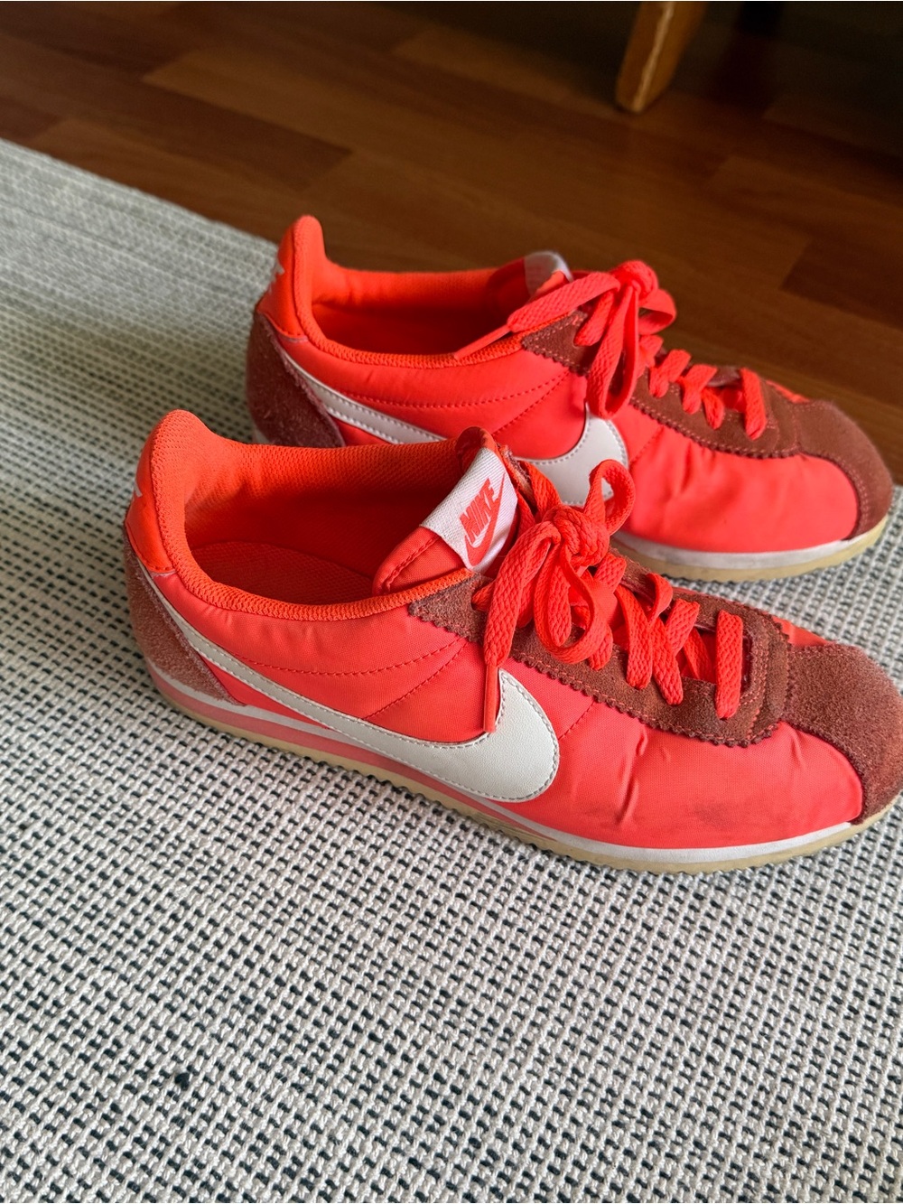 Nike Cortez Women’s Red/Orange and White Low-Top Sneakers